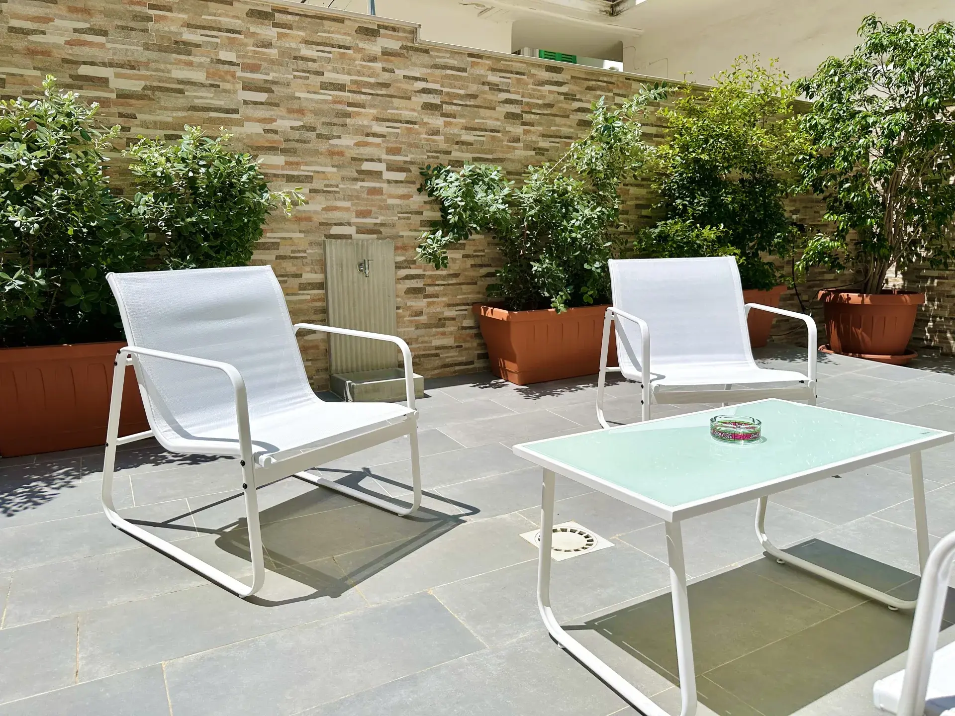 Vista del cortile di Casa Genzino in Puglia